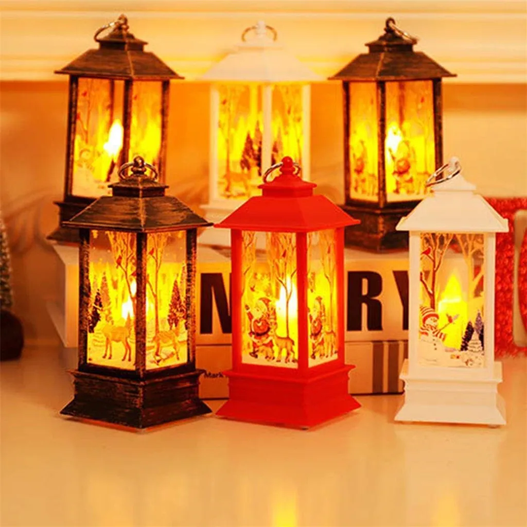 

Santa Claus Snowman Lantern Light Merry Christmas Decor For Home Christmas Tree Ornament Xmas Gifts Navidad 2021 New Year 2022