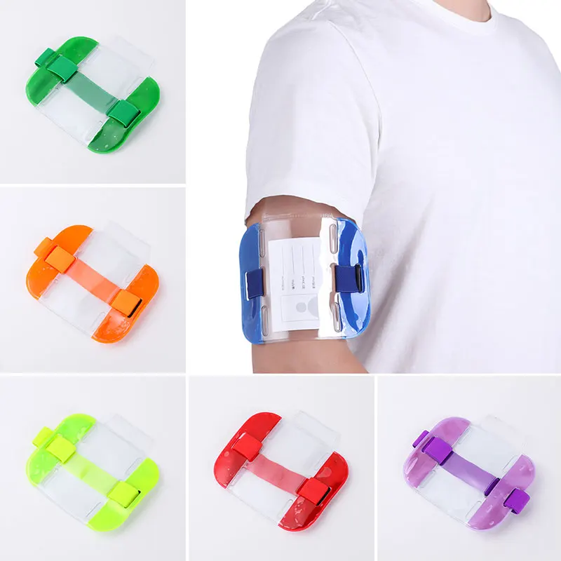 1 шт. эластичная повязка на руку держатель для удостоверения личности чехол