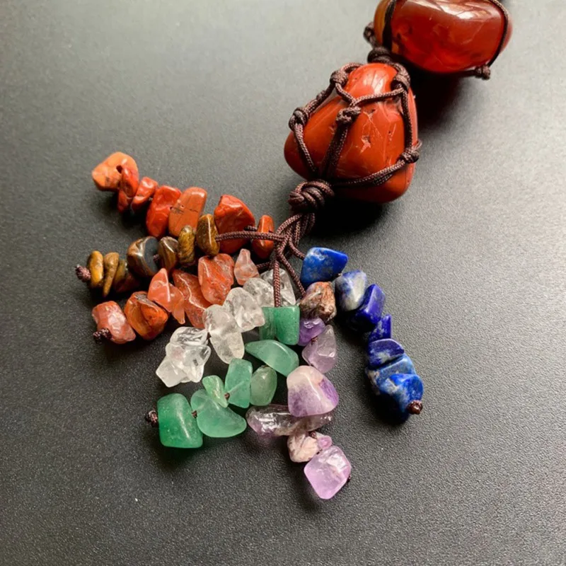 

Chakra Jewelry Lucky Gem Pendant Aura Crystal Decoration Bedroom Living Room Car Office Ornament Festival Party Gifts