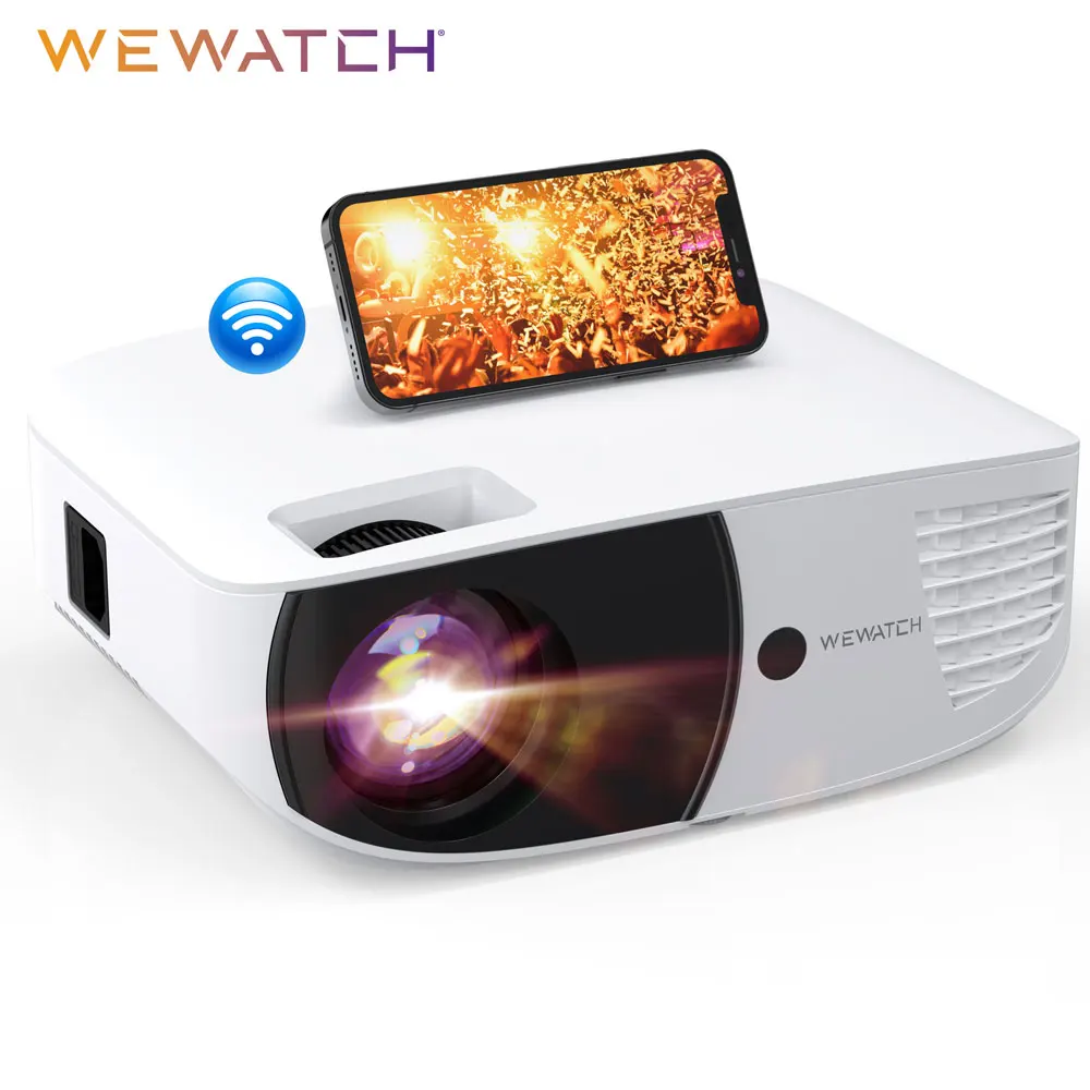 

WEWATCH V52 Mini Projector Portable 1080P HD 4.45'' Home Media Video Player Proyectors Outdoor Theatre