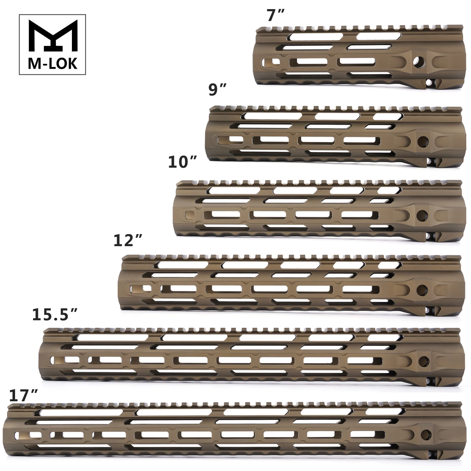Направляющая для охотничьего защитника алюминиевая m lok Flat Dark Earth ar15 наручная