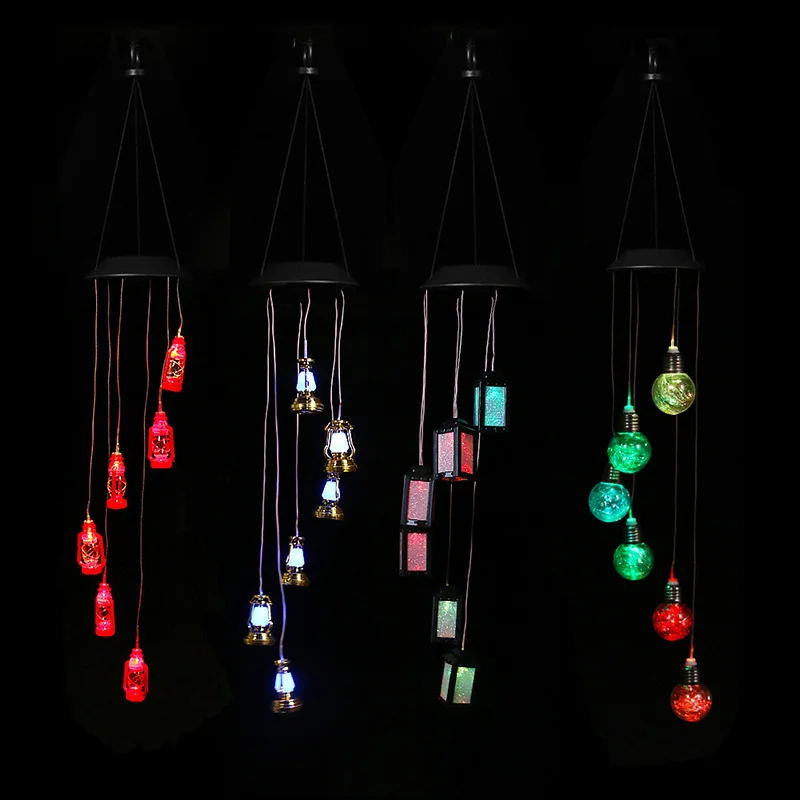 Уличная ветряная лампа на солнечной батарее водонепроницаемая садовая для