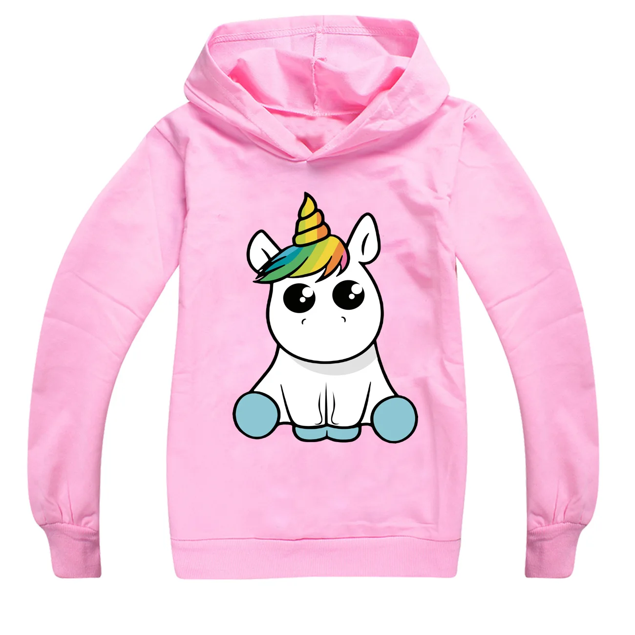 New Lovely Toddler Boys Girls Tops Children Cartoon Unicorn Cotton Hoodies Spring Long Sleeve Sport pullover Sweatshirt For kids