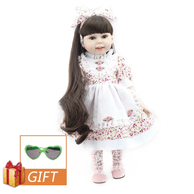 C074 NPK 18 дюймов Кукла ручной работы Reborn Baby Dolls полностью силиконовая Реалистичная кукла принцессы реалистичный резиновый игрушка для детей подарок на день рождения - Цвет: C074