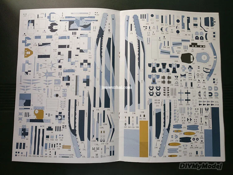 DIYMyModeI-rompecabezas de juguete hecho a mano, modelo de papel artesanal, HMS, Scott, 1:400, regalo, utillaje de pel&iacute;cula-4