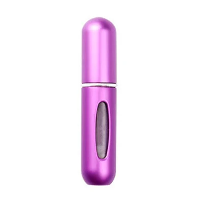 Фиолетовый 5ml Refillable Mini Perfume Bottle Atomizer Aluminum Atomizer Portable Travel Cosmetic Container Perfume Bottle Spray Container - Цвет: Фиолетовый
