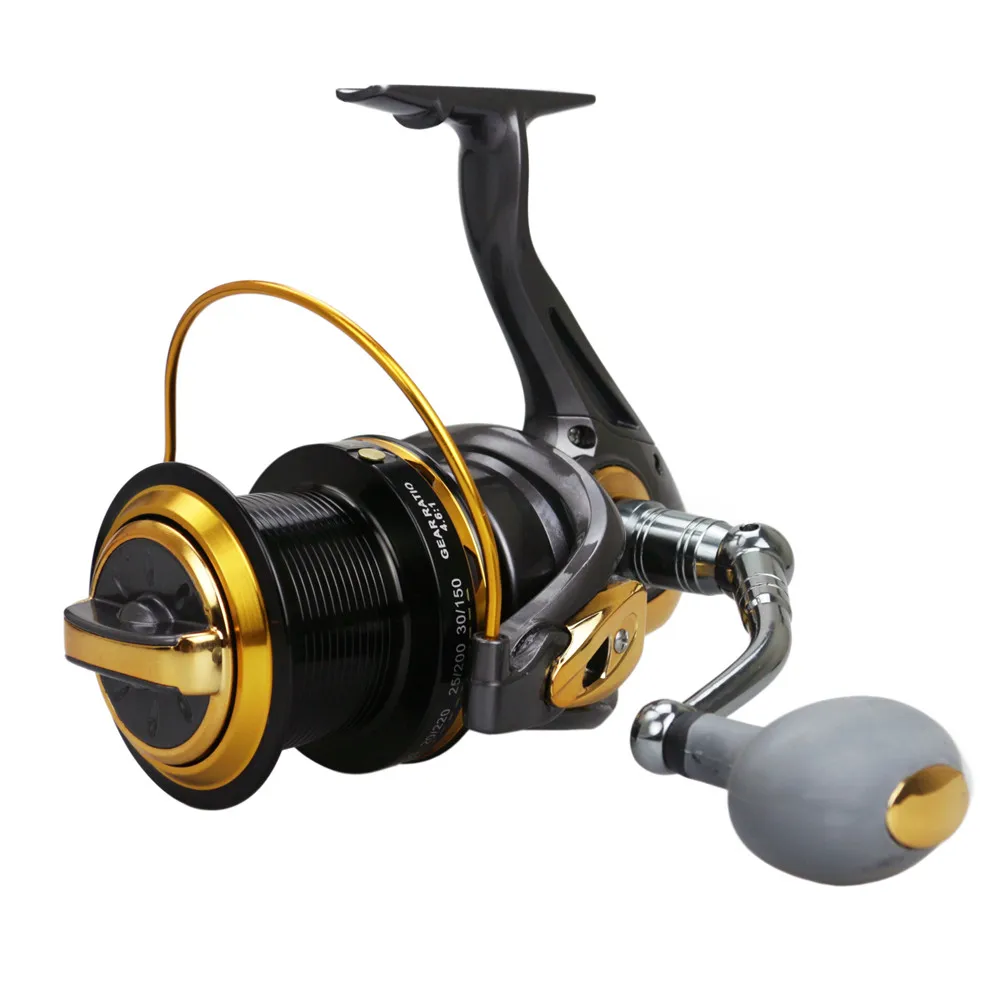 

Big Strong Metal Spinning Reel 12+1BB Peche Carp Fishing Reels Super Big Sea Fishing Wheel High Speed Fish Tools Molinete