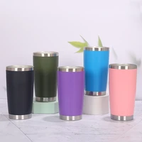 20oz thermal beer mug cups stainless steel coffee thermos water bottle vacuum insulated leakproof with lids tumbler