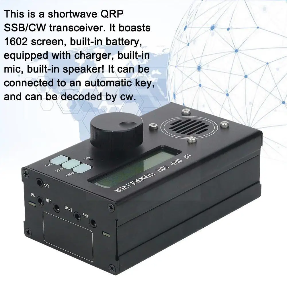 

ЕС USDX USDR HF QRP SDR трансивер SSB/приемопередатчик непрерывного действия 8-Band 5W DSP SDR радио встроенный аккумулятор с черным корпусом для Ham Ra O7U6