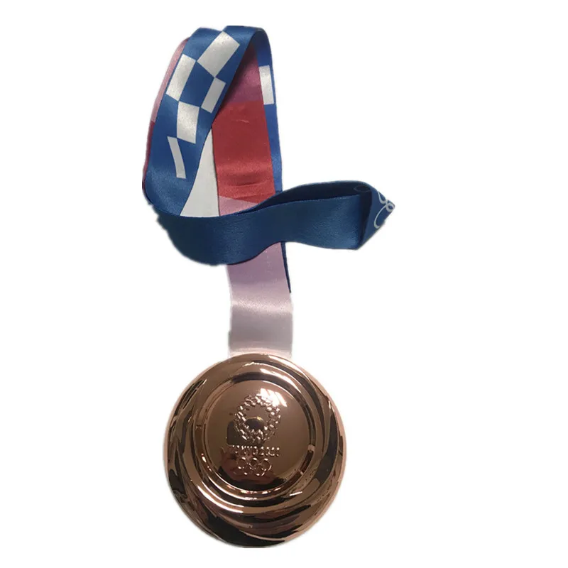 

1 pcs The Japan 2020 Gold silver bronze medals sport player awards badge Tokyo games 85 mm emblem medal with ribbons medal