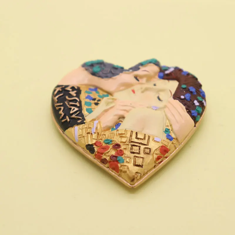 Магнит на холодильник сердце знаменитый в Европе поцелуй резия стерео украшение