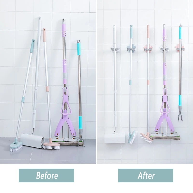 Складная подставка для швабры держатель швабра с настенным креплением метла