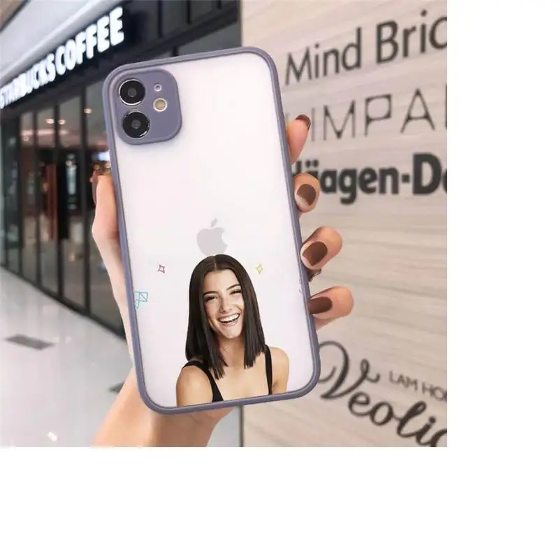 

charli damelio famous star luxury design Phone Case matte transparent For iphone 7 8 11 12 plus mini x xs xr pro max cover