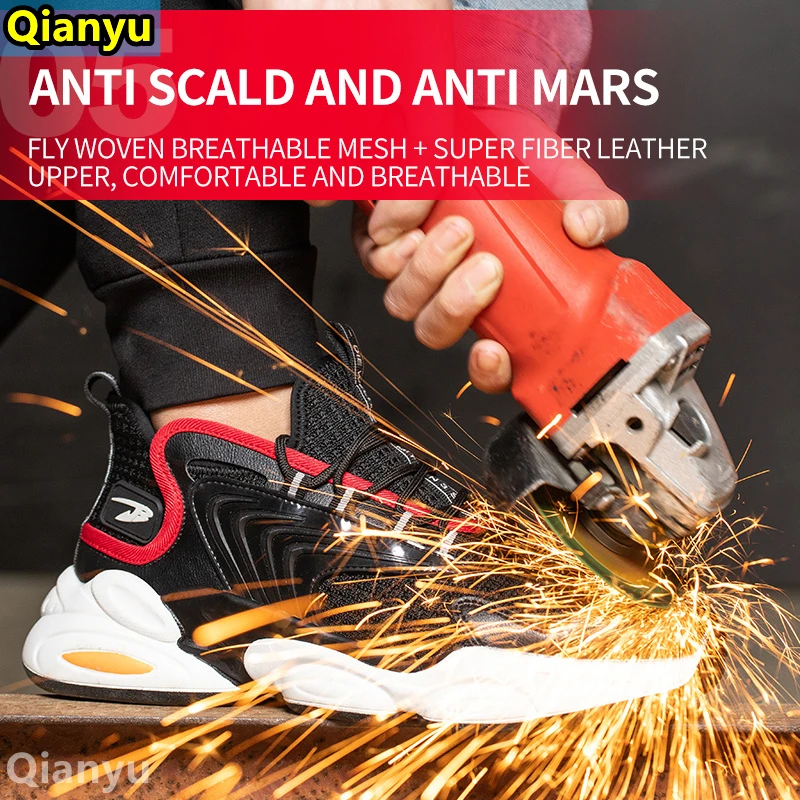 

2021 Safety Boots Men Steel Toe Shoes Men Safety Shoes Puncture-Proof Work Sneakers Breathable Work Shoes Mal