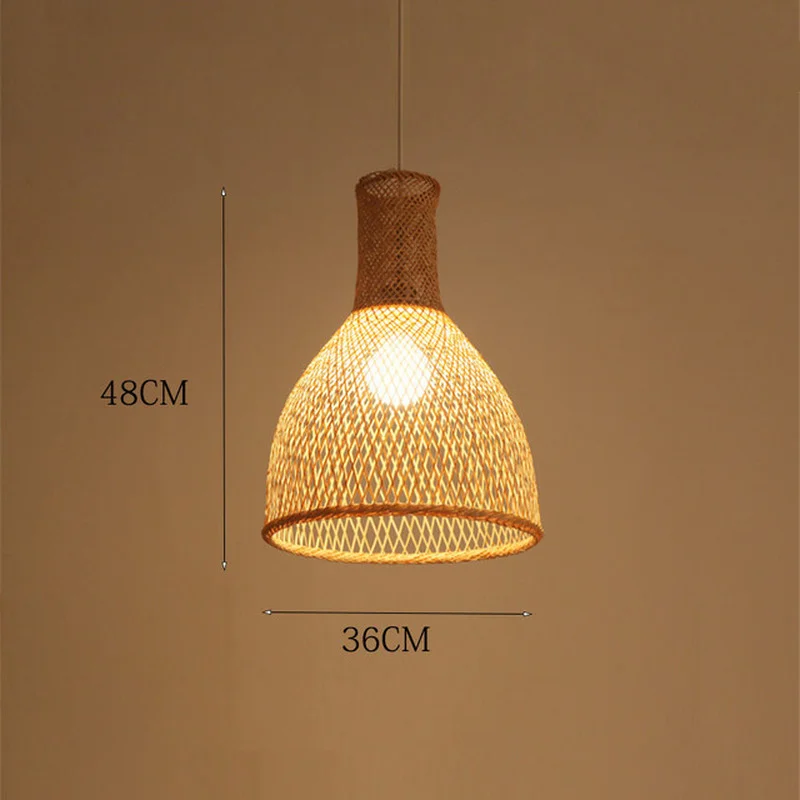 Скандинавские подвесные светильники из бамбука деревянные плетеные китайские