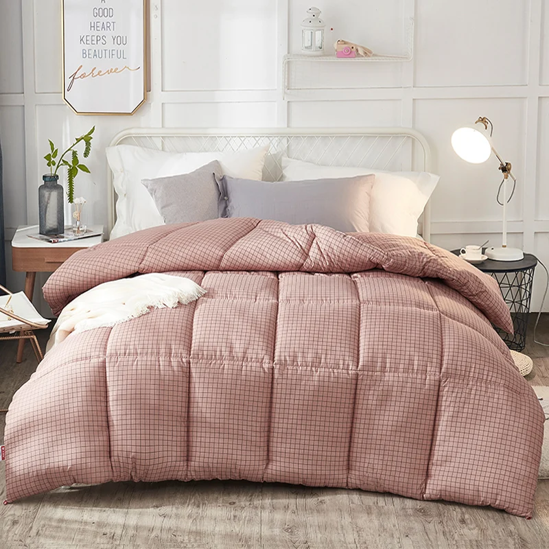 

High Quality Printing Winter Thick Duvet Bread Shape 100% Feather Fabric Comforter Quilt Bed Set Blanket Twin Queen King Size