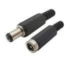 2010 шт. 5,5 мм x 2,1 мм разъем питания постоянного тока 5,5*2,1 мм гнездо постоянного тока + Штекерный адаптер для DIY проектов