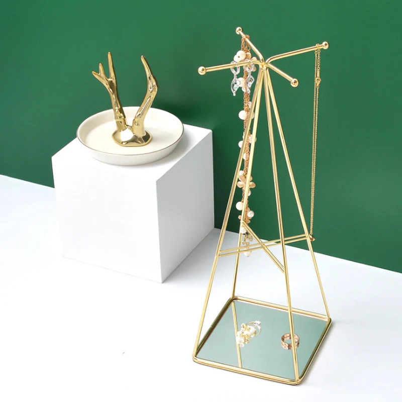 Скандинавский светлый роскошный стиль ювелирные изделия полка для ожерелий