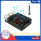 Raspberry Pi 4B Броня Алюминий сплав чехол защитная пластиковая задняя крышка металлический корпус для Raspberry Pi 4B