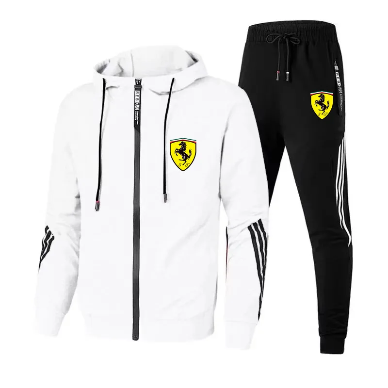 

2021 new casual men's suit sportswear men's pullover hooded sportswear men's fitness long-sleeved hoodie sweatshirt + trousers