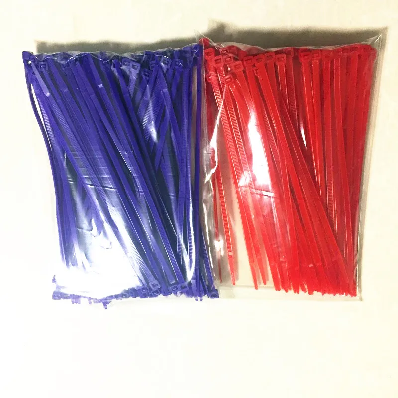 100 шт./упаковка самоблокирующиеся Нейлоновые кабельные стяжки 8 цветов 5x200 мм |