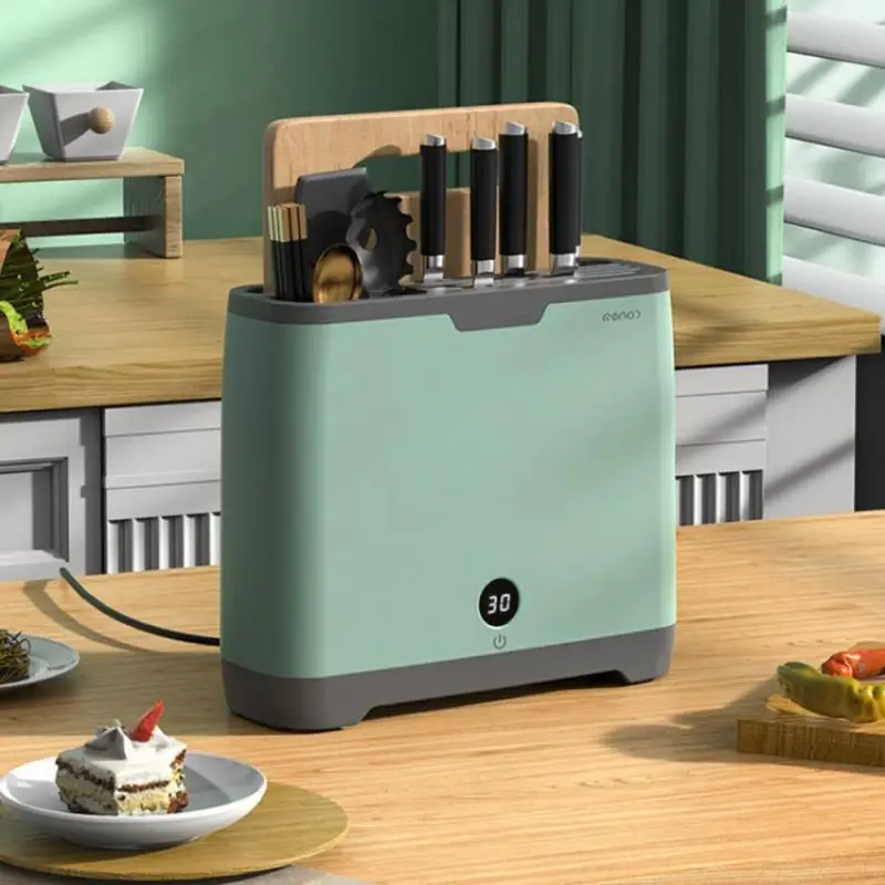 

Держатель для ножей, подставка для стерилизации УФ для кухонных ножей, вилок, ножей, блочные шеф-ножницы, стерилизаторы, умный держатель для ...