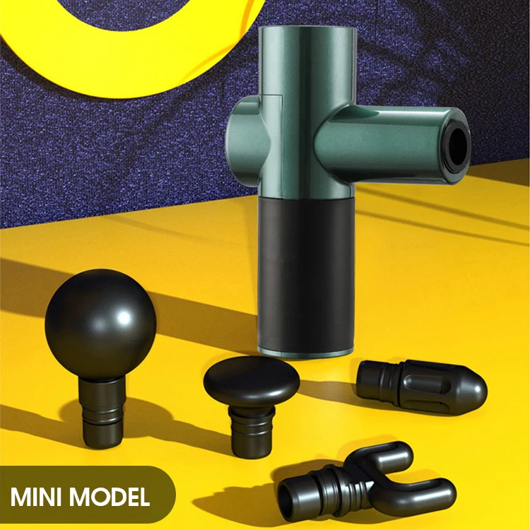 Массажер-пистолет с вибрацией для глубоких тканей 4 сменных массажных насадки |