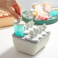 8 cell silicone ice cream mould tray ice cube molds reusable popsicle maker diy homemade tools kitchen bar tools