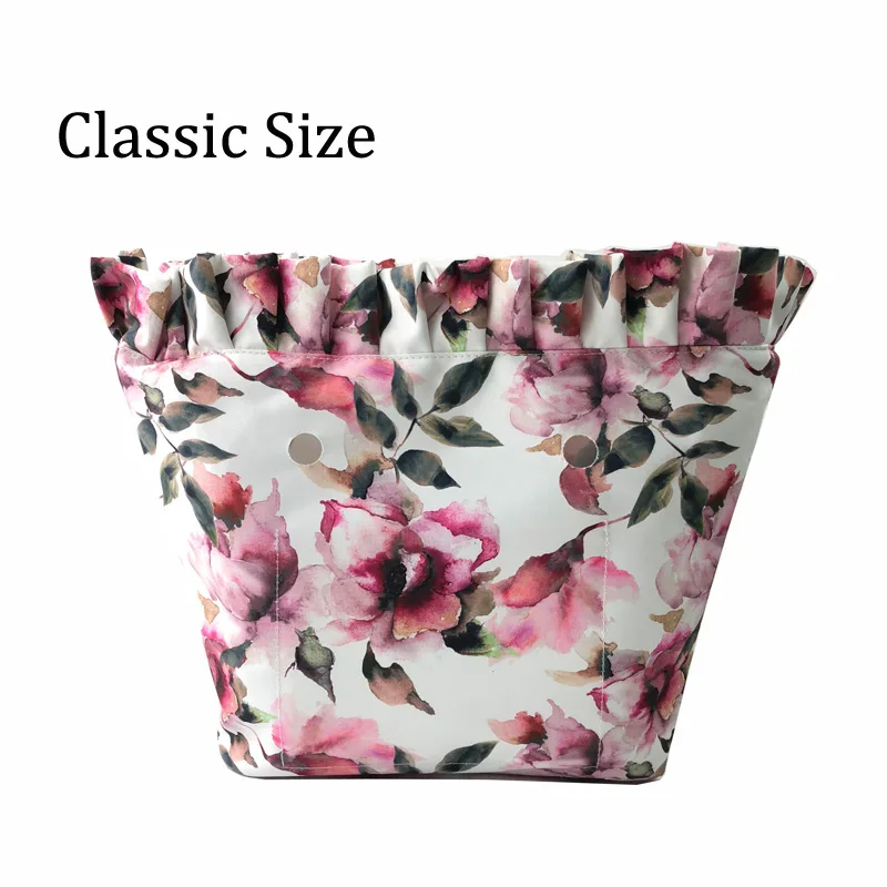 Floral Classic 10 Цветочная окантовка подкладка красочный принт внутренний карман на молнии для классического мини Obag вставка с внутренним водонепроницаемым покрытием для O сумки - Цвет: Floral Classic 10