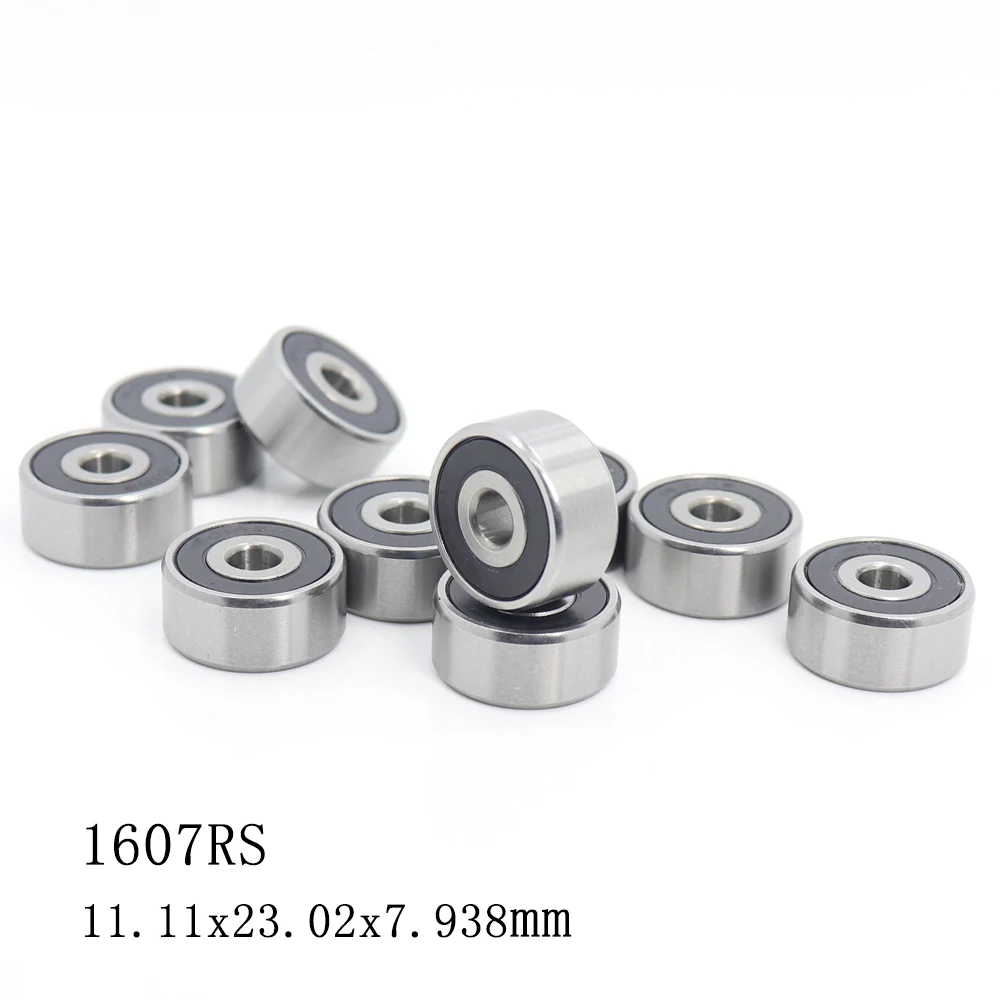 

1607 2RS ABEC-1 (10PCS) 7/16"x29/32"x5/16" inch Shielded Ball Bearings 11.11mm x 23.02mm x 7.938mm 1607RS