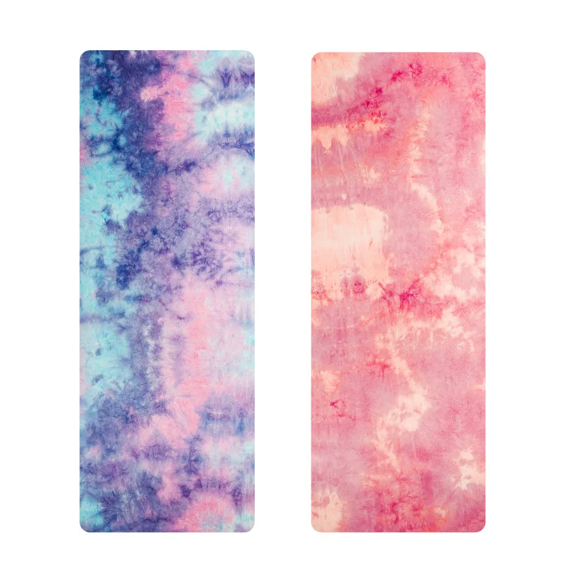 

5mm Camping Exercise Massage Mat Gym Sports Yoga Mat Suede Tie-dye Non-slip Fitness Losing Weight Pilates Slim Aerobic Yoga Pad