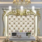 3D-обои в европейском стиле с золотым узором, мягкие рулонные Настенные обои для гостиной, телевизора, дивана, спальни, роскошные домашние украшения, 3D фрески