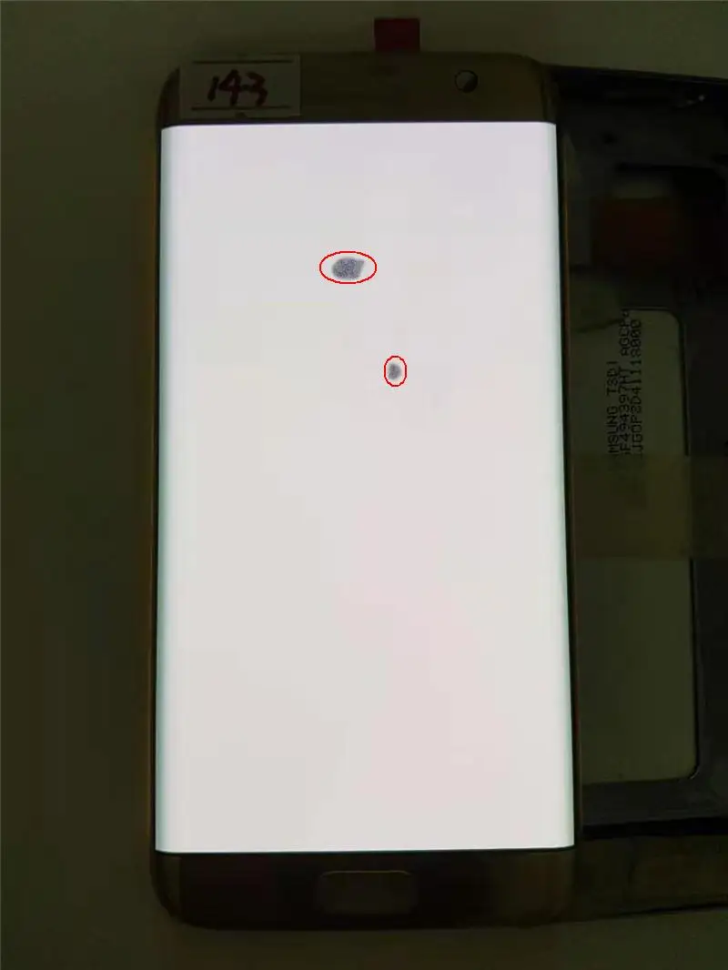 NO.143 Gold 100%ORIGINAL 5.5'' AMOLED LCD for SAMSUNG Galaxy s7 edge G935 G935F Touch Screen Digitizer Display With Black Dots - Цвет: NO.143 Gold