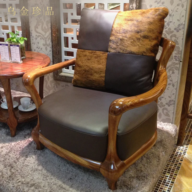 Стул для отдыха из натуральной кожи muebles de sala деревянная мебель гостиной в
