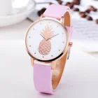 Часы женские аналоговые кварцевые с ПУ ремешком, модные студенческие, цветные, с рисунком ананаса, для девушек, подарок на день рождения