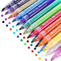 acrylic paint marker pens 24 colors premium waterproof permanent paint art marker pen set for rock painting diy craft projects