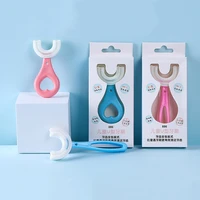 hot baby toothbrush children 360 degree u shaped toothbrush teethers soft silicone baby brush kids teeth oral care cleaning