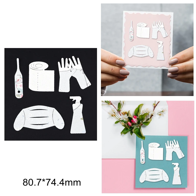 

Detergent Gloves Toilet Paper Protective Tool Metal Cutting Dies For Scrapbook Craft Make Cards Album Photos New Template
