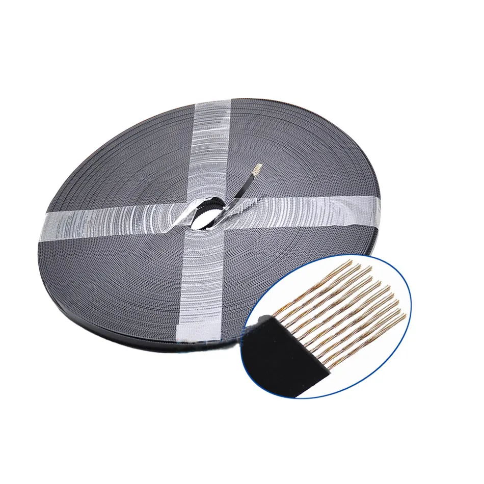 1 метр 5 м ремень для синхронизации со стальным проводом черный полиуретановый