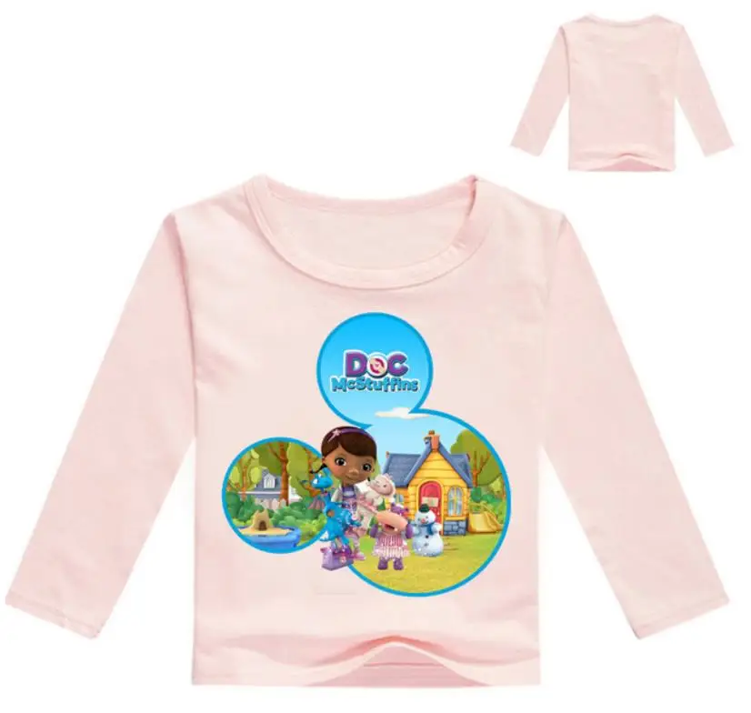Детская толстовка г. Детская весенняя куртка детская одежда с принтом «Toy Doc Mcstuffins» хлопковые толстовки с капюшоном для детей Одежда для девочек, верхняя одежда