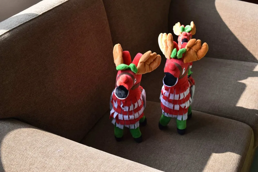 Крепостная ночь Рождество Llama драма Лут Pinata битва Royale плюшевые мягкие лошади тайник Альпака чучела животных куклы игрушки для детей