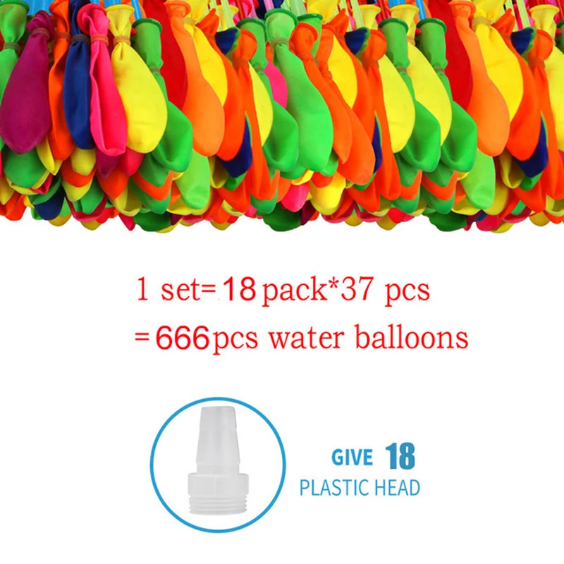 

666 шт. водные воздушные шары, водяные бомбочки, летние пляжные игрушки, водные игрушки, игрушки для игр на открытом воздухе, игрушки для детей...