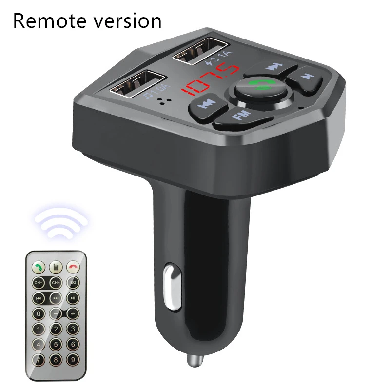 Bluetooth 5 0 Handsfree Car Kit fm передатчик 3.1A быстрое двойное USB зарядное устройство ЖК