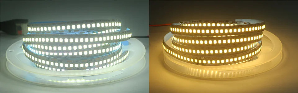 5 м/лот водонепроницаемый цветных(RGB) светодиодных лент светильник 2835 AC/DC 12V 24V 60/120/180/240 светодиодов/M Fiexble с подсветкой светильник Светодиодная лента тесьма домашняя декорационная лампа