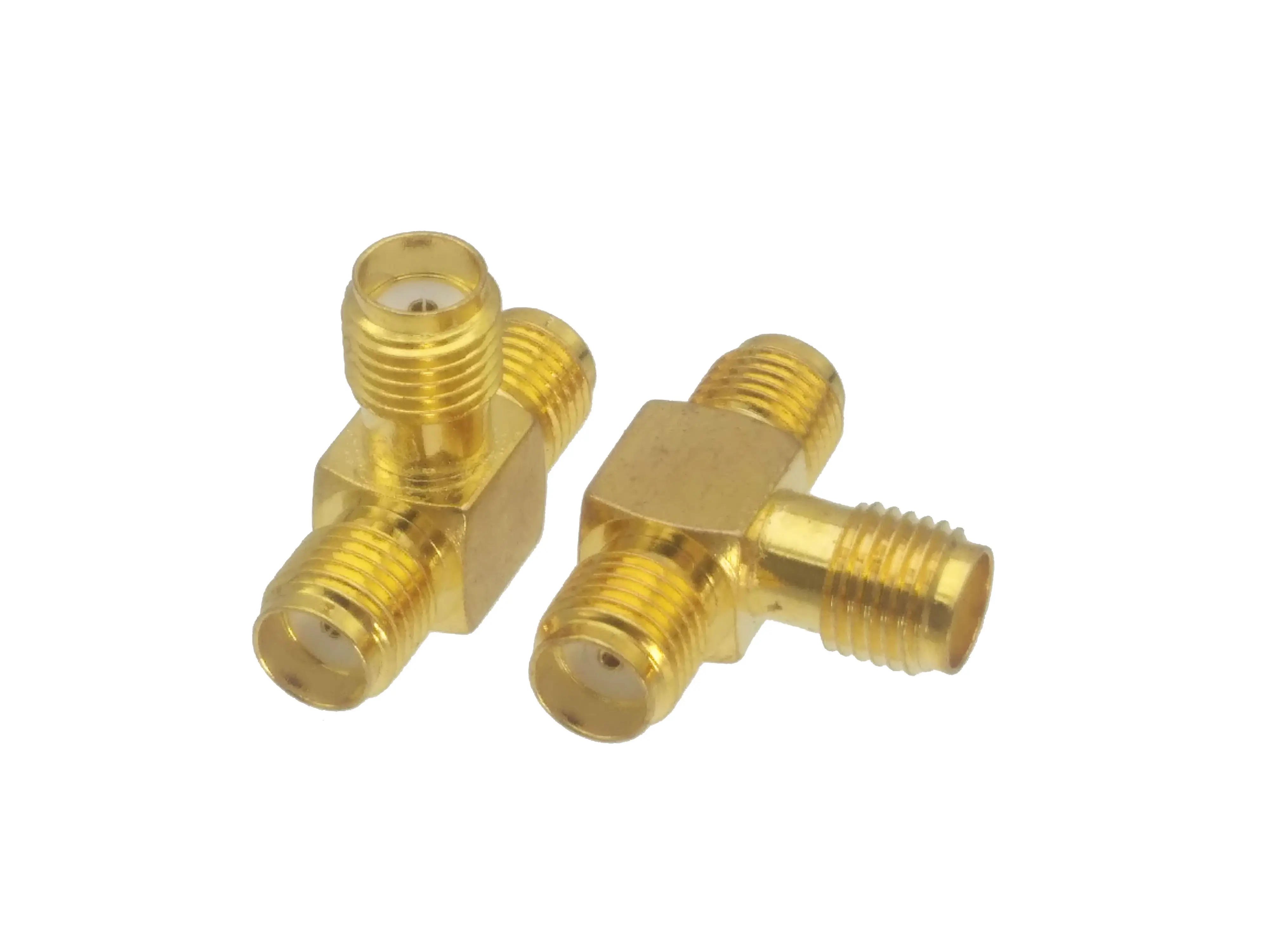 

1Pcs SMA female to two SMA female Jack triple T in series RF adapter connector 3 way Wire Terminals