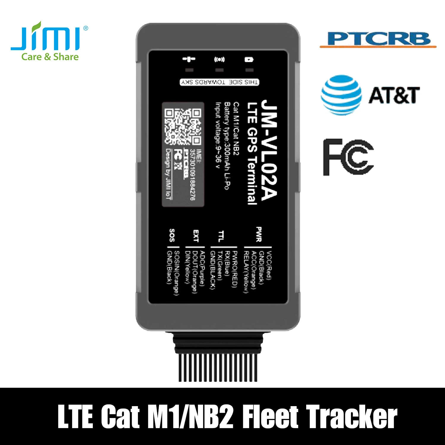 $61.10 JIMI 4G LTE GPS Tracker JM-VL02 Multiple Input Outpus TTL Driving Behavior Vehicle Locator Oil Cut-Off Updated of GT06E/ X3 APP