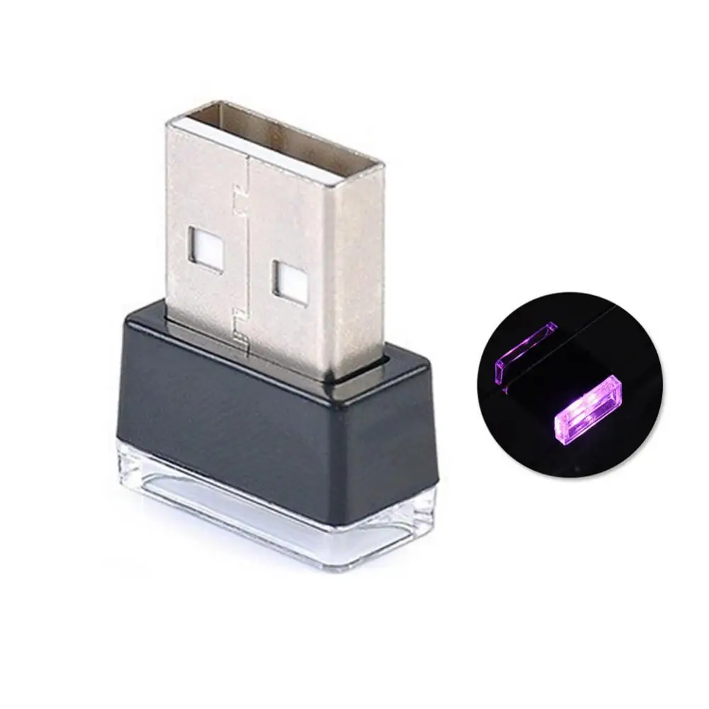 

1PC Mini USB 7 Colors Optional LED Car Interior Decorative Lamp Portable USB LED Car Interior Ambient Atmospheres Night Light