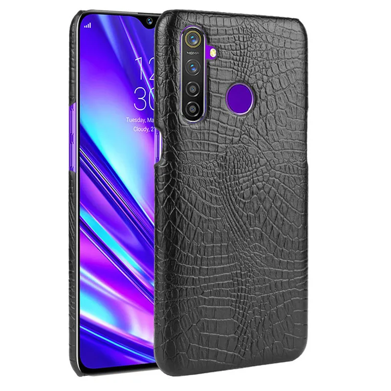 Realme 5 Чехол OPPO чехол Ретро Кожаный из искусственной кожи задняя крышка для