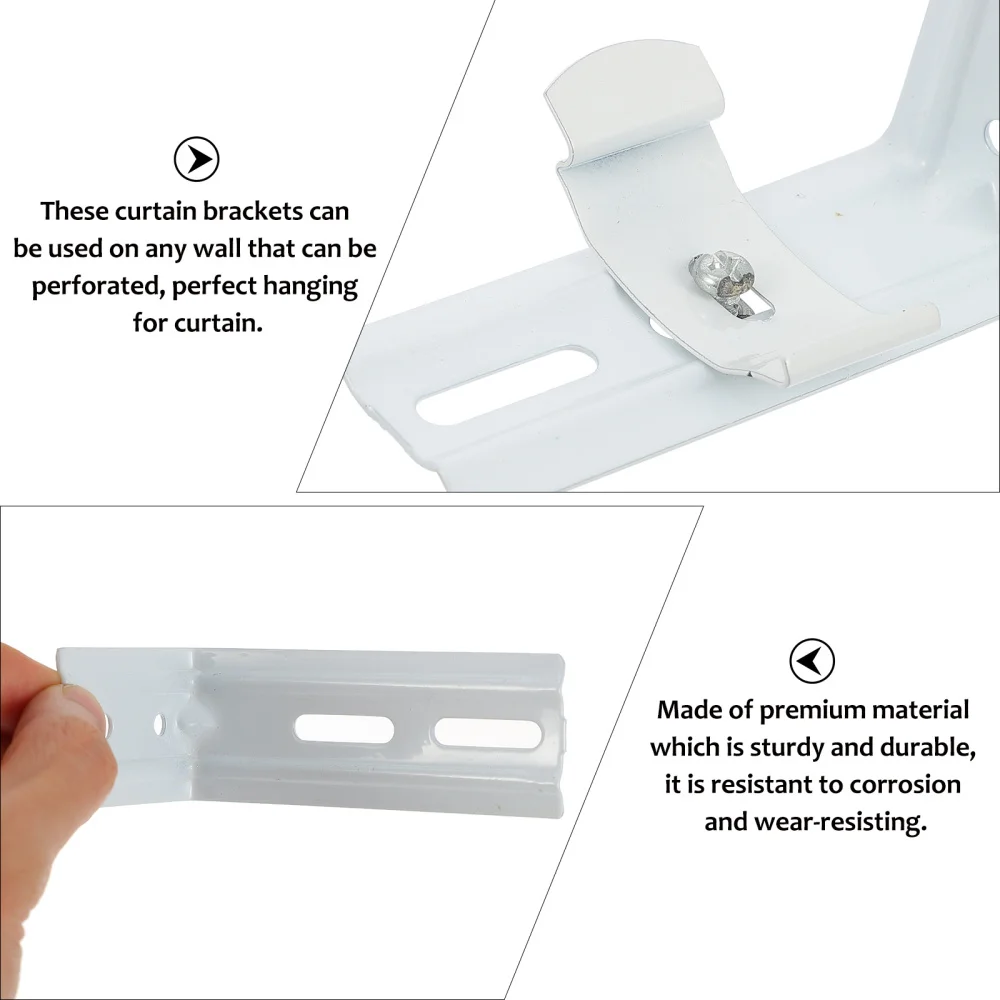 

4Pcs Durable Curtain Shape Brackets Household Curtain Accessory Brackets