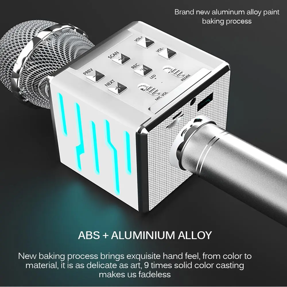 Беспроводной караоке микрофон Bluetooth портативный динамик домашний KTV плеер с